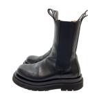 BOTTEGA VENETA◆サイドゴアブーツ/40.5/ブラック/レザー/ボッテガヴェネタ
