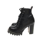 ショッピングLOUIS LOUIS VUITTON◆スタートレイルラインアンクルブーツ/レースアップブーツ/37/BLK/1A2Y//