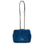 kate spade new york◆ショルダーバッグ/ベロア/青/ ケイトスペードニューヨーク