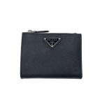 ショッピングPRADA PRADA◆2つ折り財布/レザー/BLK/レディース/1ML050