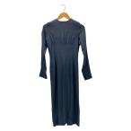 TODAYFUL◆バックスリットリネン長袖ワンピース/36/BLK/無地/12210319