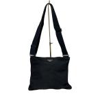 ショッピングPRADA PRADA◆ショルダーバッグ/スレ・ヨゴレ、金具変色、使用感有/ナイロン/BLK