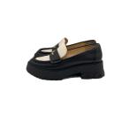 COACH◆ルーシー/ローファー/36/BLK/フェイクレザー/CP847