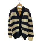 MARNI◆カーディガン(厚手)/44/モヘア/BEG/ボーダー/CDMG0089Q0