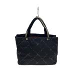 ショッピングCHANEL CHANEL◆トートバッグ/ナイロン/BLK