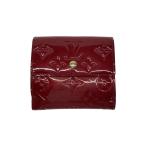 ショッピングヴェルニ LOUIS VUITTON◆ポルト・モネ・ビエ・カルト・クレディ_モノグラム・ヴェルニ_RED/エナメル/RED/レディース