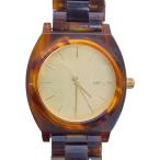 ショッピングnixon NIXON◆クォーツ腕時計/アナログ/GLD/BRW/THE TIME TELLER ACETATE