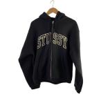 ショッピングstussy STUSSY◆Outline Zip Hoodie/ジップパーカー/M/コットン/GRY/118559//