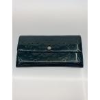 LOUIS VUITTON◆ポルト・フォイユ・サラ_モノグラム・ヴェルニ/エナメル/BLK/総柄/レディース