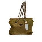 ショッピングPRADA PRADA◆チェーンショルダーバッグ/ナイロン/YLW