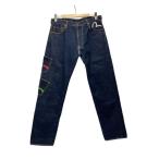 EVISU◆ハーフメニーポケット/GENES OSAKA/カモメ/ボトム/34/デニム/BLU/無地