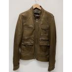 ショッピングGABBANA DOLCE&GABBANA◆photographer jacket/マルチポケットレザージャケット/48/レザー/BRW/無地