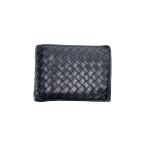 BOTTEGA VENETA◆2つ折り財布/レザー/BLK/無地/メンズ/180265 V4651 1000//