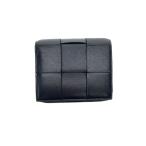 ショッピングbottega BOTTEGA VENETA◆イントレチャート/2つ折り財布/レザー/BLK/無地/メンズ