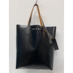 MARNI◆トートバッグ/PVC/BLK/無地//