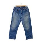 ショッピングused WAREHOUSE◆1105/GRIPPERジッパー/USED WASH加工/デニムパンツ/セコハン/BLU/無地/1105//