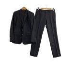 DOLCE&GABBANA◆MARTINI/3ピース/セットアップ/テーラードジャケット/スーツ/48/BLK/ストライプ/G1UGMT//