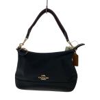 COACH◆ショルダーバッグ/ナイロン/BLK/無地/CA205