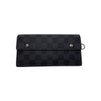ショッピングLOUIS LOUIS VUITTON◆ポルト・フォイユ・アコルディオン_ダミエ・グラフィット/PVC/BLK/メンズ
