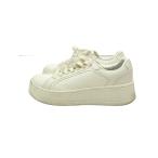 ショッピングzara ZARA◆ローカットスニーカー/23.5cm/WHT/レザー/5415/411/001