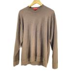 Supreme◆ニット・セーター(薄手)/L/コットン/BRW//