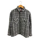ショッピングsupreme Supreme◆シュプリーム/HEAVY FLANNEL SHIRT/ネルシャツ/M/コットン/グレー