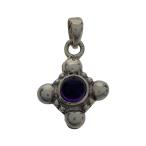  подвеска с цепью /SV925/ цветной камень /SLV/ женский 