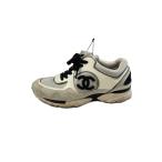 CHANEL◆ココマーク/ローカットスニーカー/37/WHT/W G39066