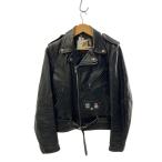 ショッピングschott Schott◆ダブルライダースジャケット/34/レザー/BLK