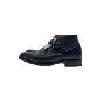 alfred sargent◆チャッカブーツ/US7.5/BLK/レザー/シングルモンク/履きシワ有
