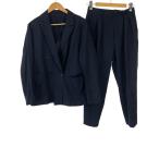 TOMORROWLAND* выставить / костюм /S/ свет тропический шерсть /4B жакет /2 tuck слаксы /NVY//