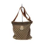 ショッピングＧＧキャンバス GUCCI◆ショルダーバッグ_GGキャンバス/キャンバス/BRW