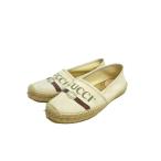 GUCCI* Logo web линия / эспадрильи /36.5/WHT/ парусина /525882//