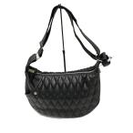 Schott◆ショルダーバッグ/レザー/BLK/無地