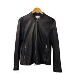 UNITED TOKYO◆シングルライダースジャケット/1/羊革/BLK/無地/406152001