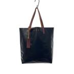 ショッピングMARNI MARNI◆バイカラートートバッグ/PVC/BLK/SHMQ0000A3