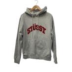 STUSSY◆パーカー/S/コットン/GRY/CHENILLE ARCH HOODY