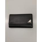 ショッピングPRADA PRADA◆キーケース/レザー/BLK/無地/メンズ/2PG222/6連/SAFFIANO TRIANGOLO//