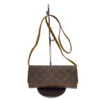 ショッピングVUITTON LOUIS VUITTON◆ポシェット・ツインGM_モノグラム・キャンバス/PVC/BRW//