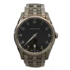 HAMILTON◆クォーツ腕時計/アナログ/ステンレス/BLK/SLV/H385110