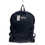 ショッピングstussy STUSSY◆ロゴ/刺繍/バックパック/CORDURA/リュック/ブラック//