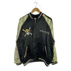 ショッピングゾロ ワンピースofficial/ルフィ・ゾロ・サンジ/スカジャン/2L/レーヨン/BLK/無地