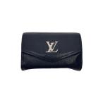 LOUIS VUITTON◆ポルト・フォイユ・ロックミニ_BLK/牛革/ブラック/メンズ