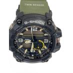 CASIO◆クォーツ腕時計・G-SHOCK/デジアナ/ラバー/BLK/KHK