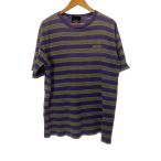 adidas◆80s後期/万国旗タグ/Tシャツ/M/コットン/PUP/ボーダー