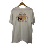 STUSSY◆Tシャツ/L/コットン/WHT/無地