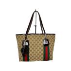 ショッピングＧＧキャンバス GUCCI◆キャンバストートバッグ/GG柄/チャーム付き