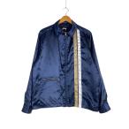 ショッピングstussy STUSSY◆レーシングジャケット/M/ポリエステル/ネイビー/115382