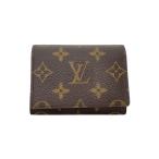 LOUIS VUITTON◆アンヴェロップ・カルトドゥヴィジット_モノグラム・キャンバス_BRW/PVC/BRW/総柄/メンズ