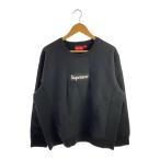 Supreme◆18AW/box logo crewneck/L/コットン/BLK//